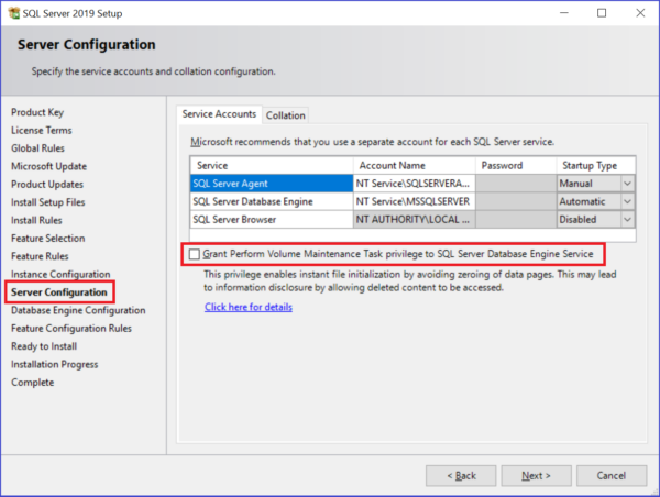 Qué es Instant File Initialization en SQL Server - DATOPTIM